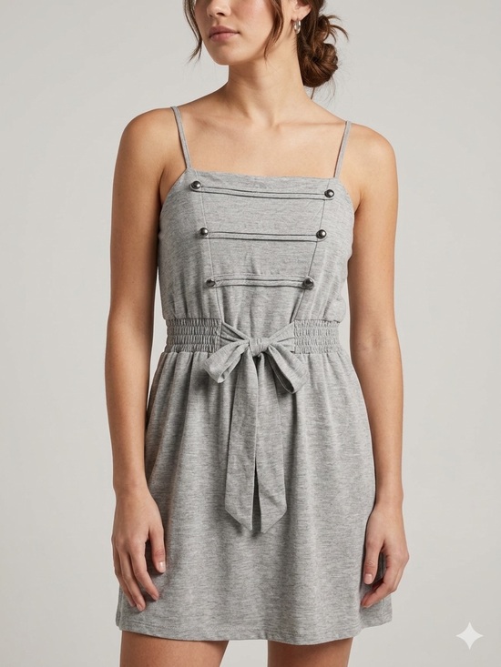 Self Esteem Dresses & Skirts - Self Esteem Heather Gray Strappy Mini Dress Medium